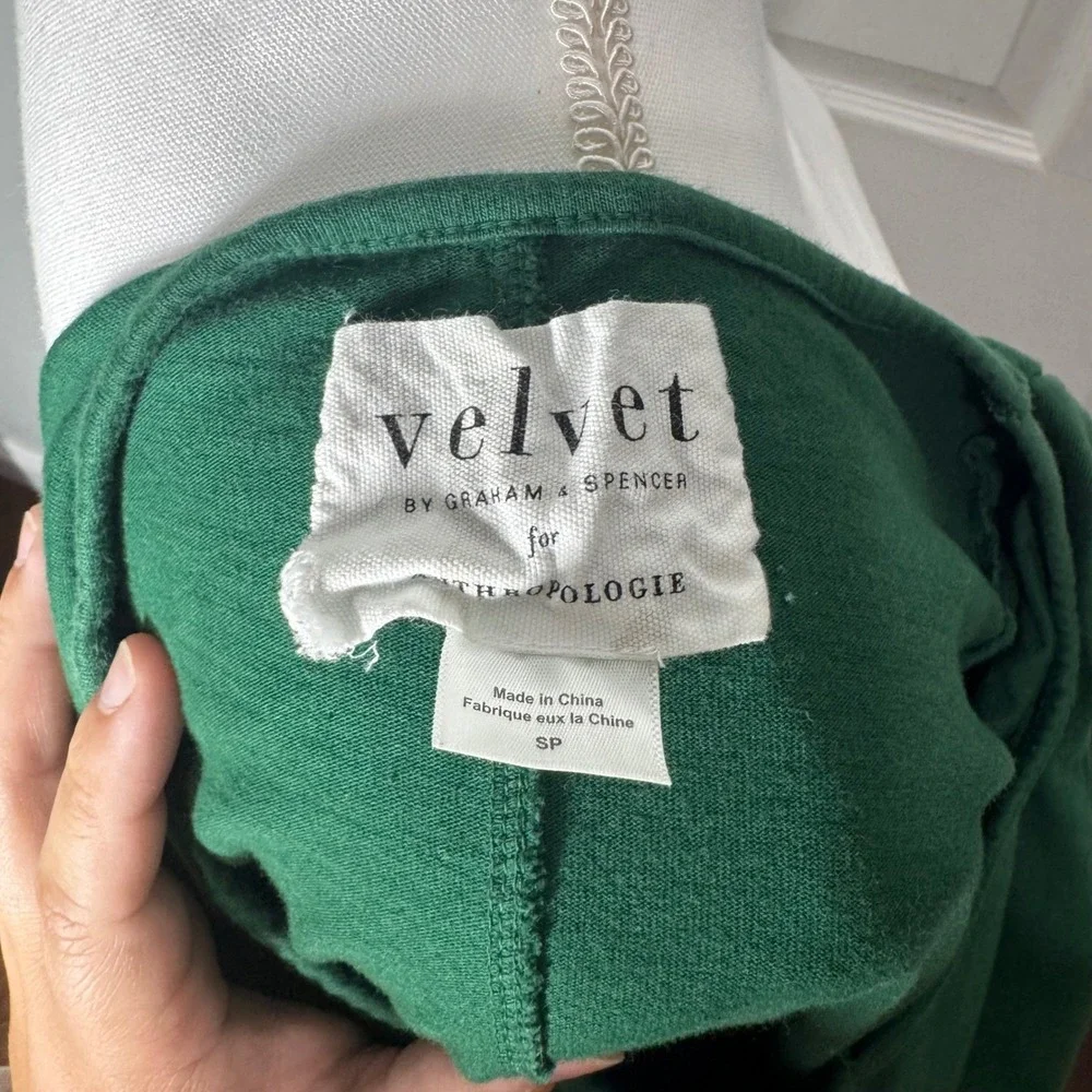 Velvet by Graham & Spencer for Anthropologie Green Puff Sleeve Dress – Size S - Picture 5 of 7